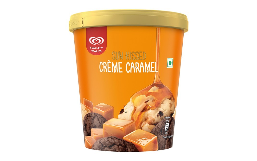 Kwality Walls Sun Kissed Creme Caramel    Cup  700 millilitre